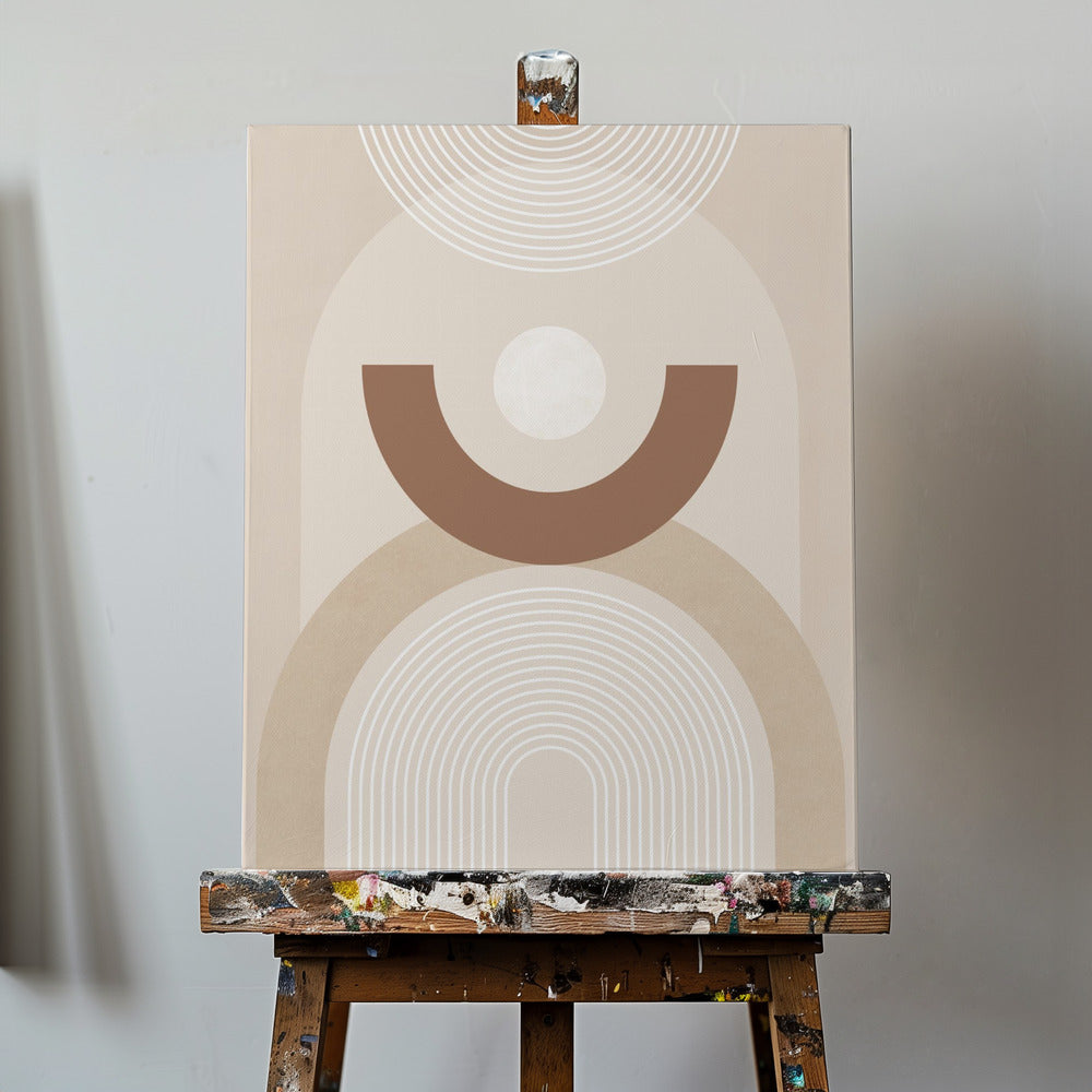 Beige Mid Century Poster | Canvas