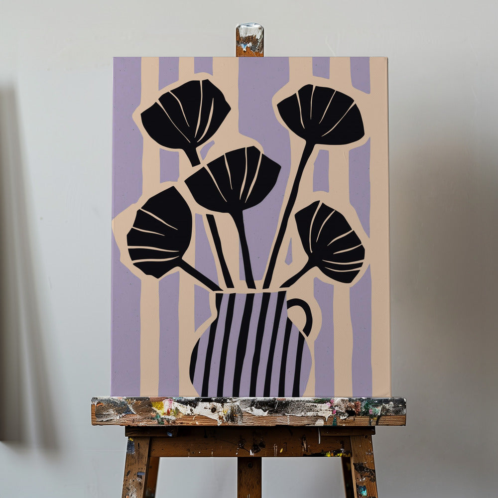 Striped Blossom Vase | Canvas