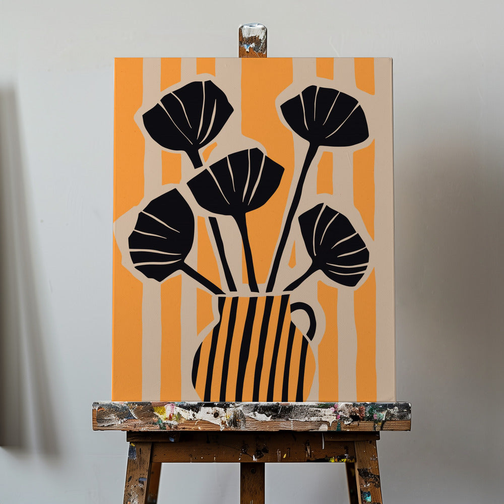 Bold Floral Stripes | Canvas
