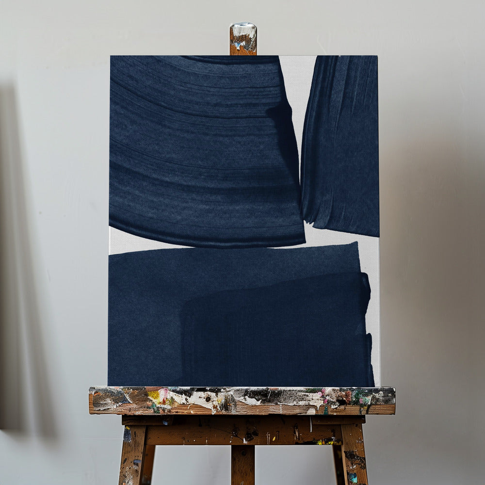 Minimalistisk målning Blå I | Canvas