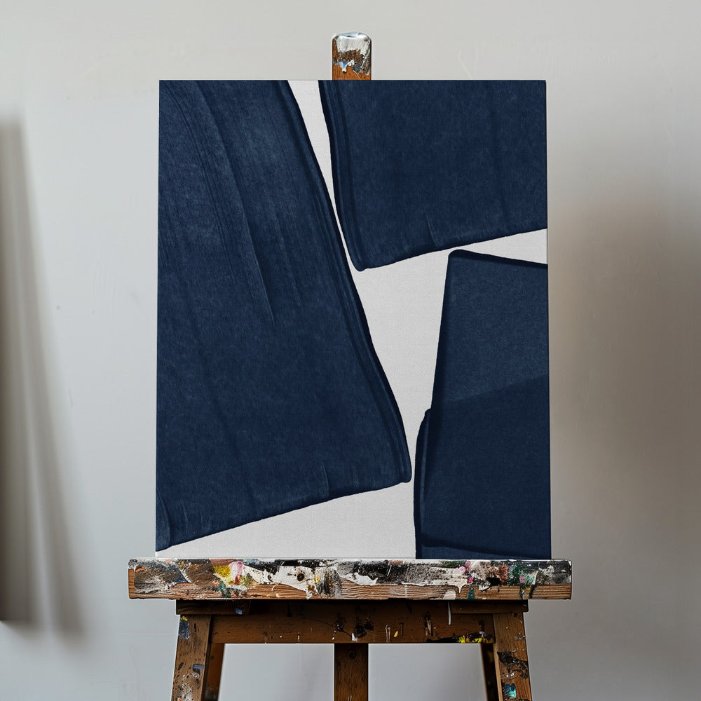 Minimalistisk målning Blå III | Canvas