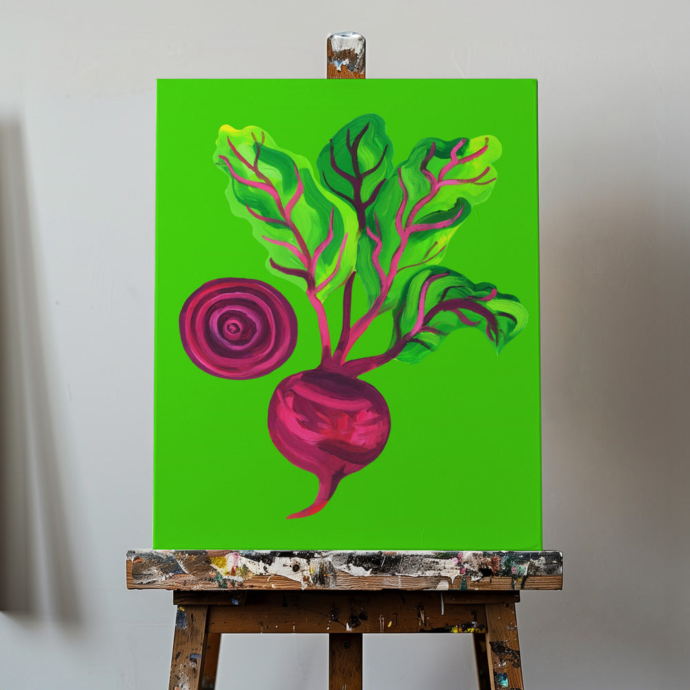 Beetroot Swirl Green | Canvas