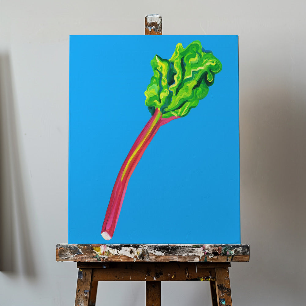 Rhubarb Light Blue | Canvas