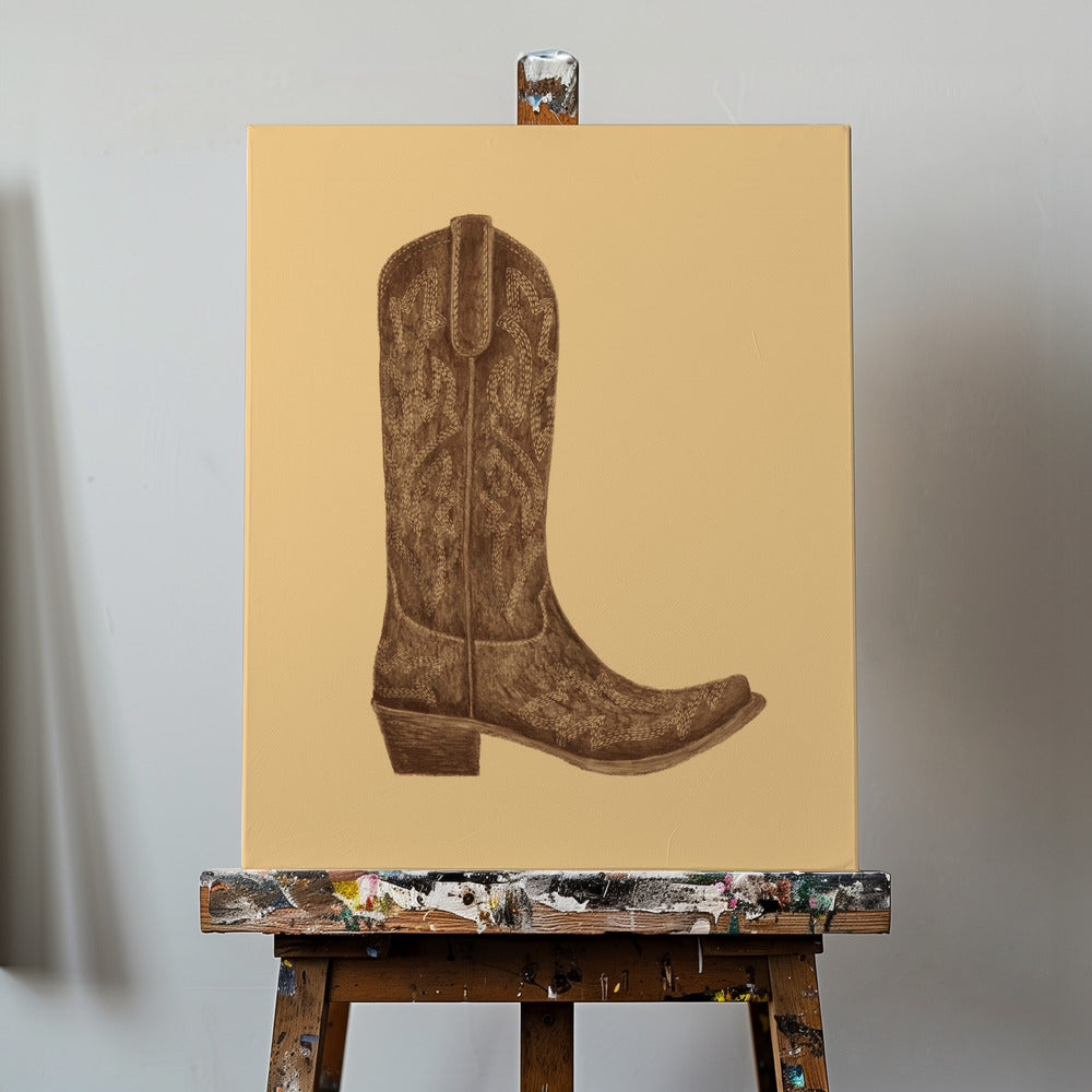 Bruine cowgirllaars | Canvasprints