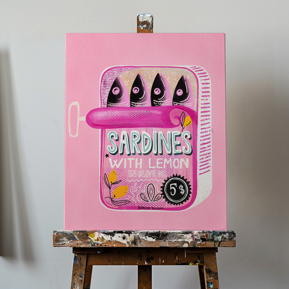 Sardinendose Pink | Leinwand-Bilder