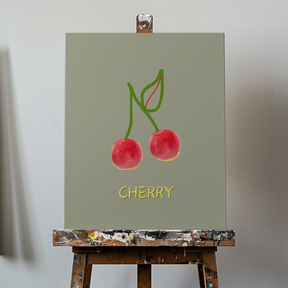 Cherry in Green | Canvas