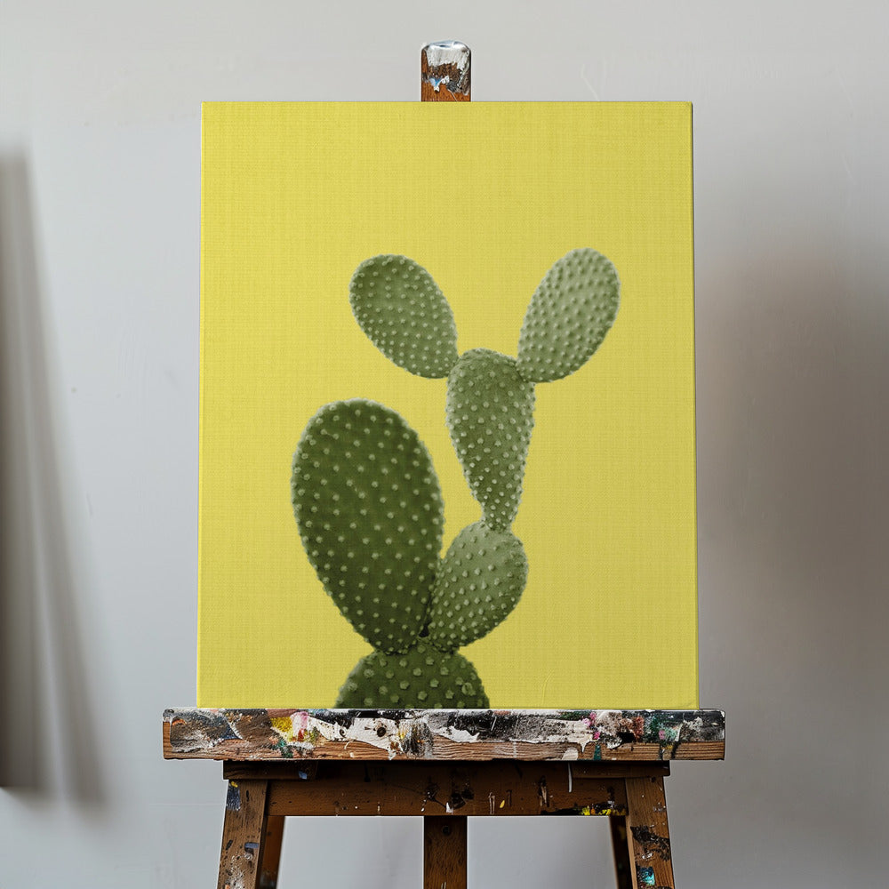 Gul kaktus | Canvas