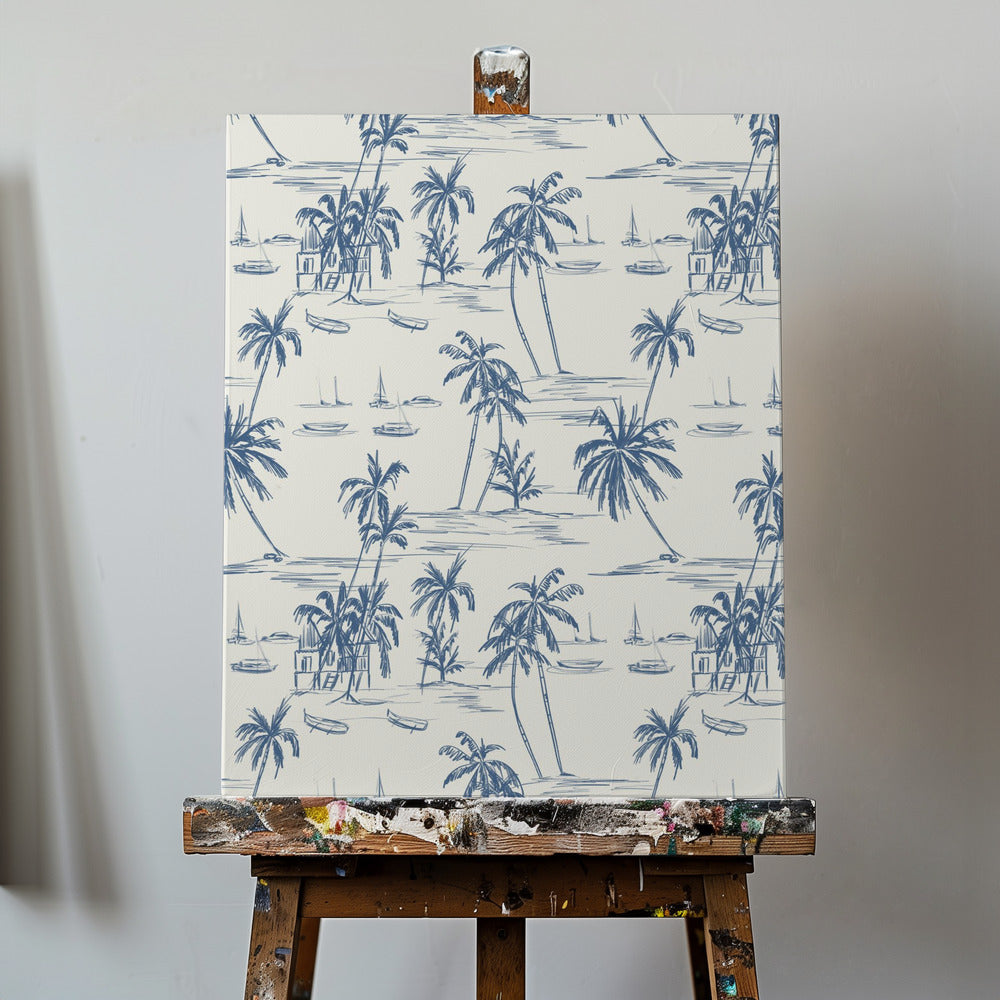 Motif Plage Bleue | Tableaux sur Toile