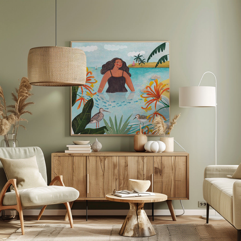 Vandring i havet | Canvas