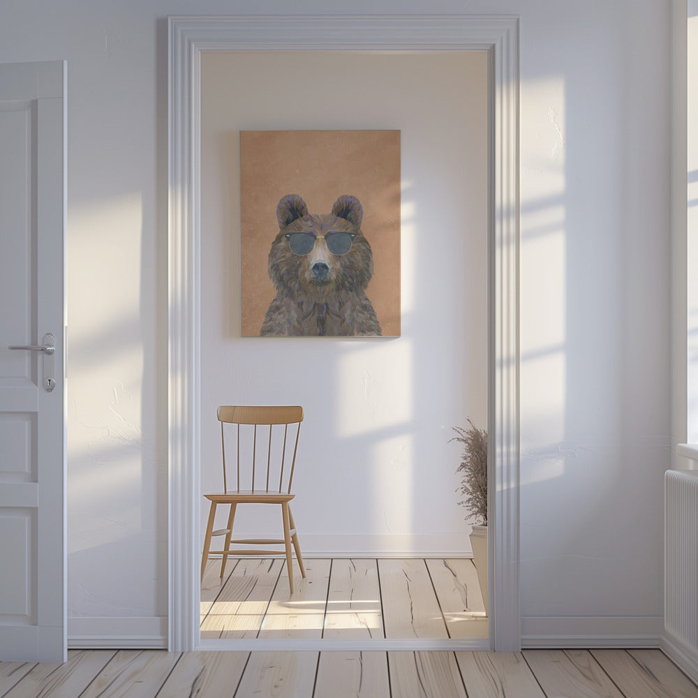 Sejt bjørneportræt | Lærredsbilleder
