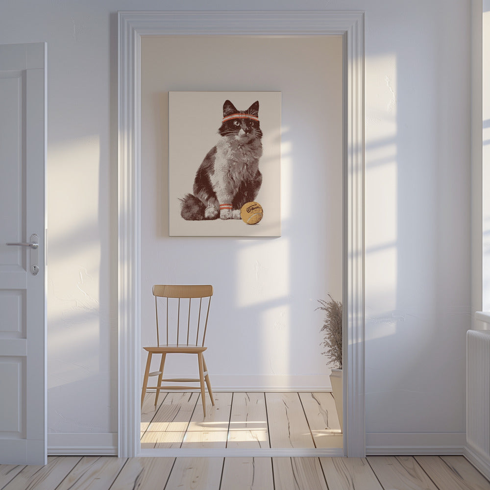 Tenniskat | Lærredsbilleder