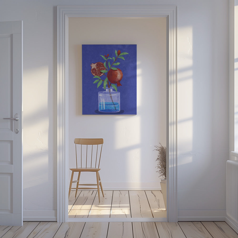 granaatappel in vaas | Canvasprints