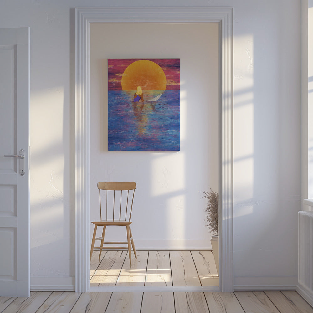 Fille surfeuse | Tableaux sur Toile