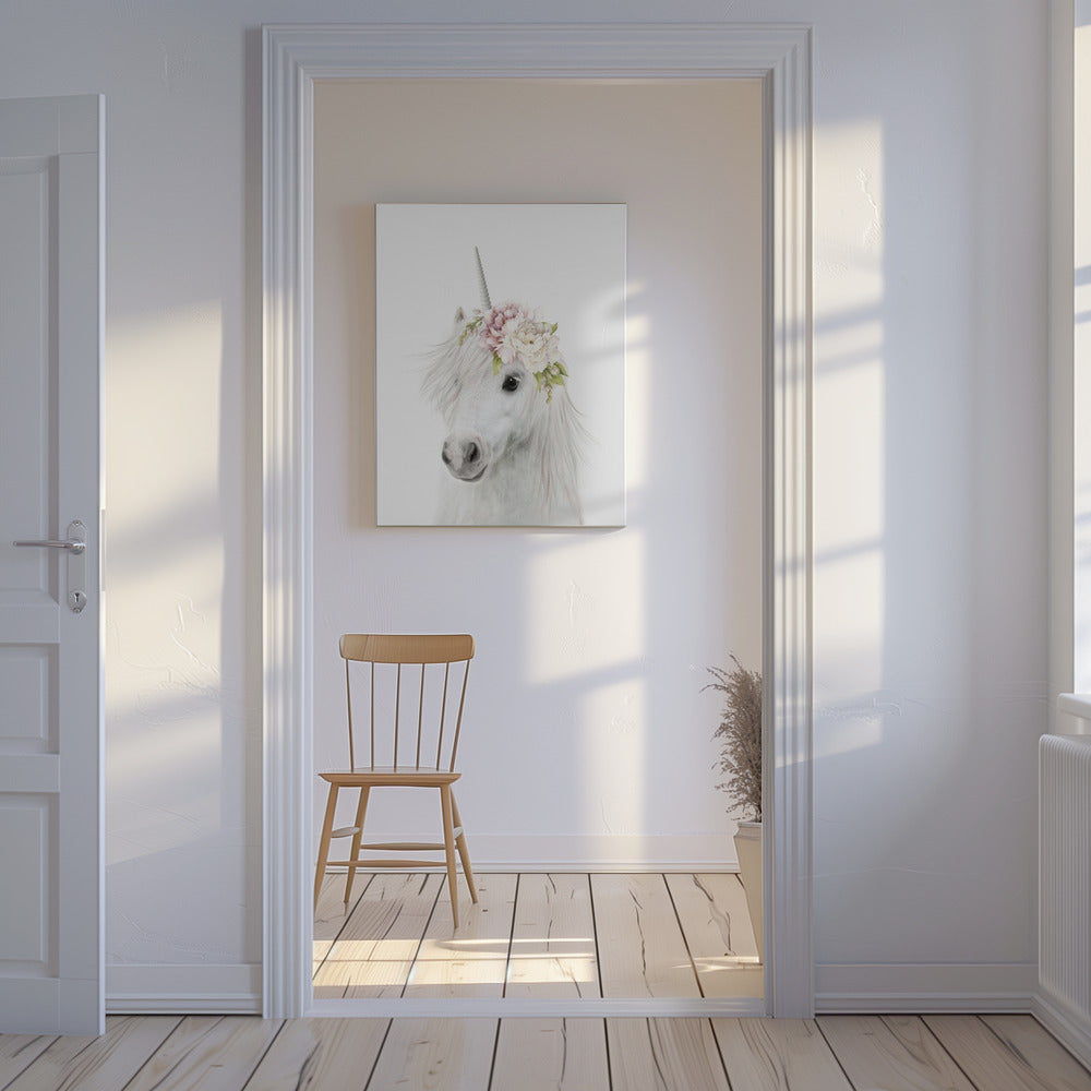 Blommig enhörning | Canvas