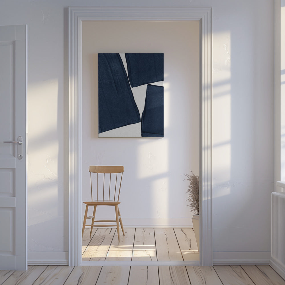 Minimalistisk målning Blå III | Canvas