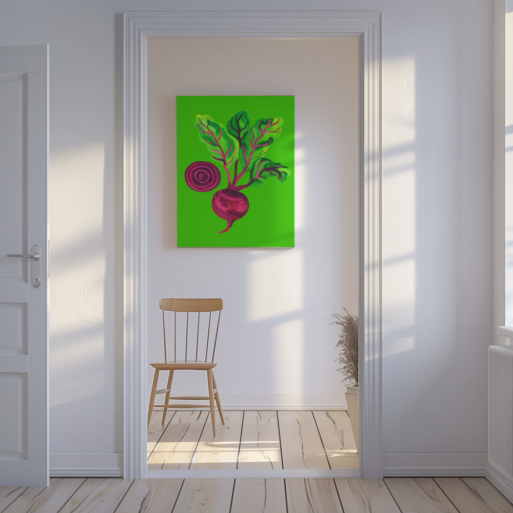 Beetroot Swirl Green | Canvas
