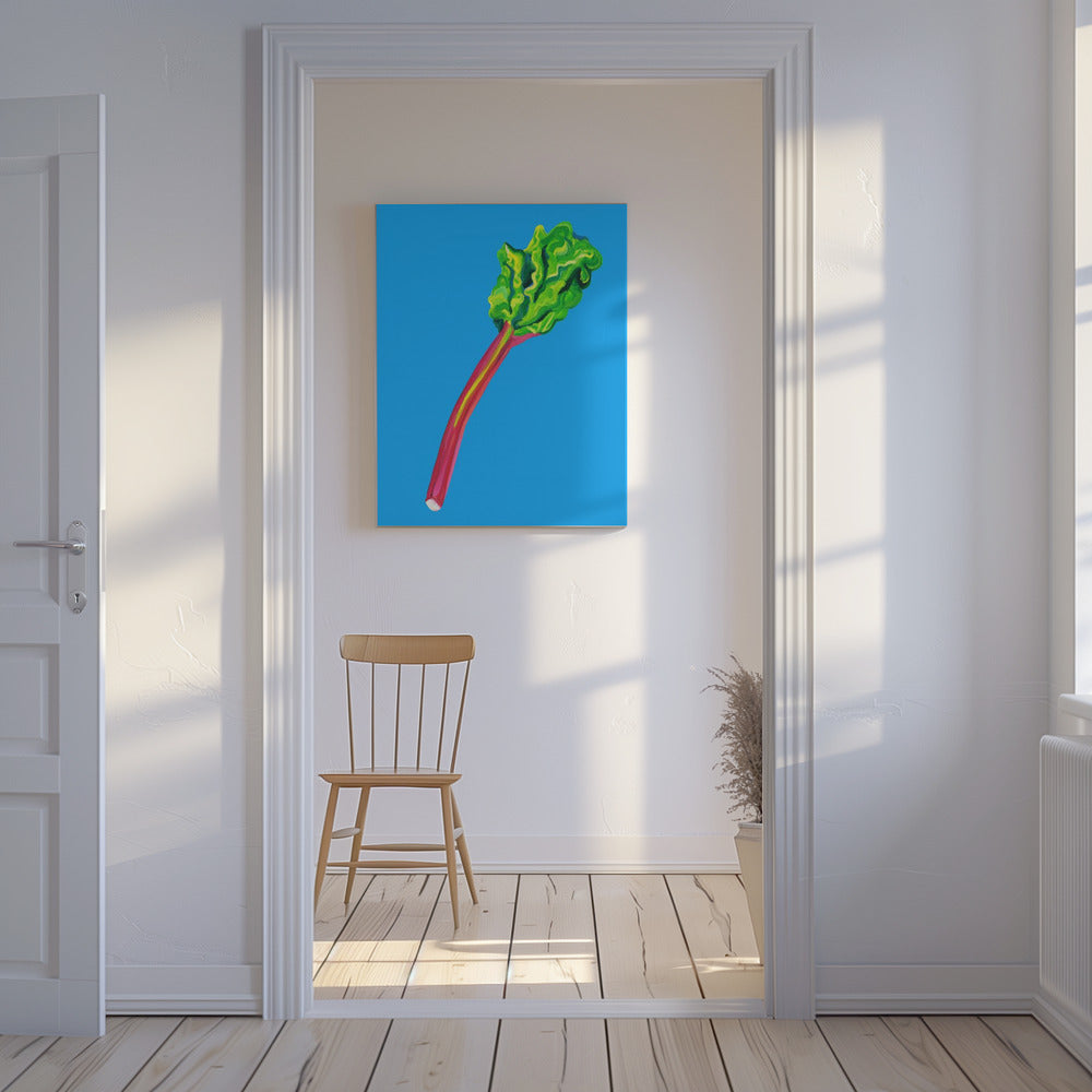 Rhubarb Light Blue | Canvas