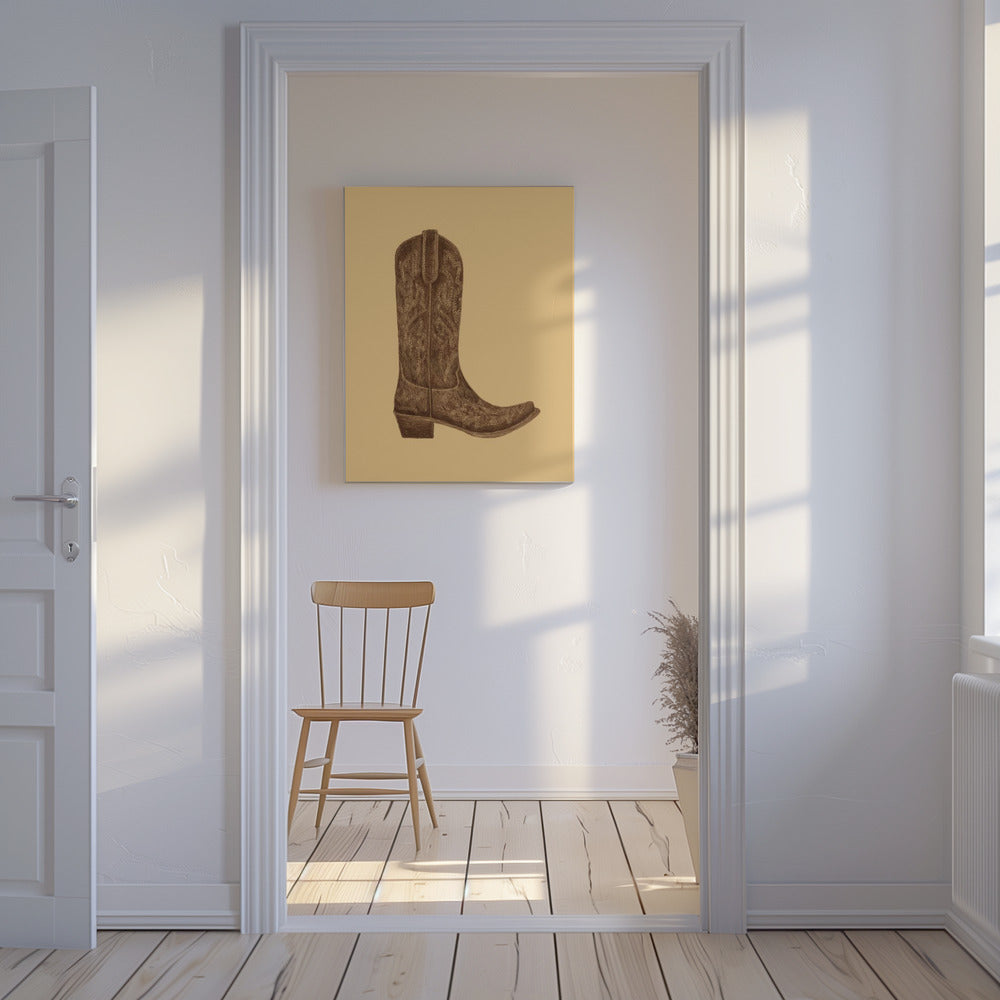 Bruine cowgirllaars | Canvasprints
