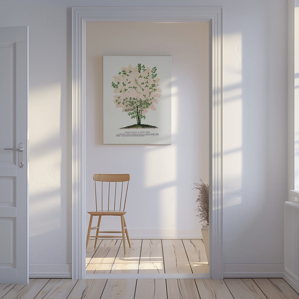 Litografi med lila fransar i träd | Canvas