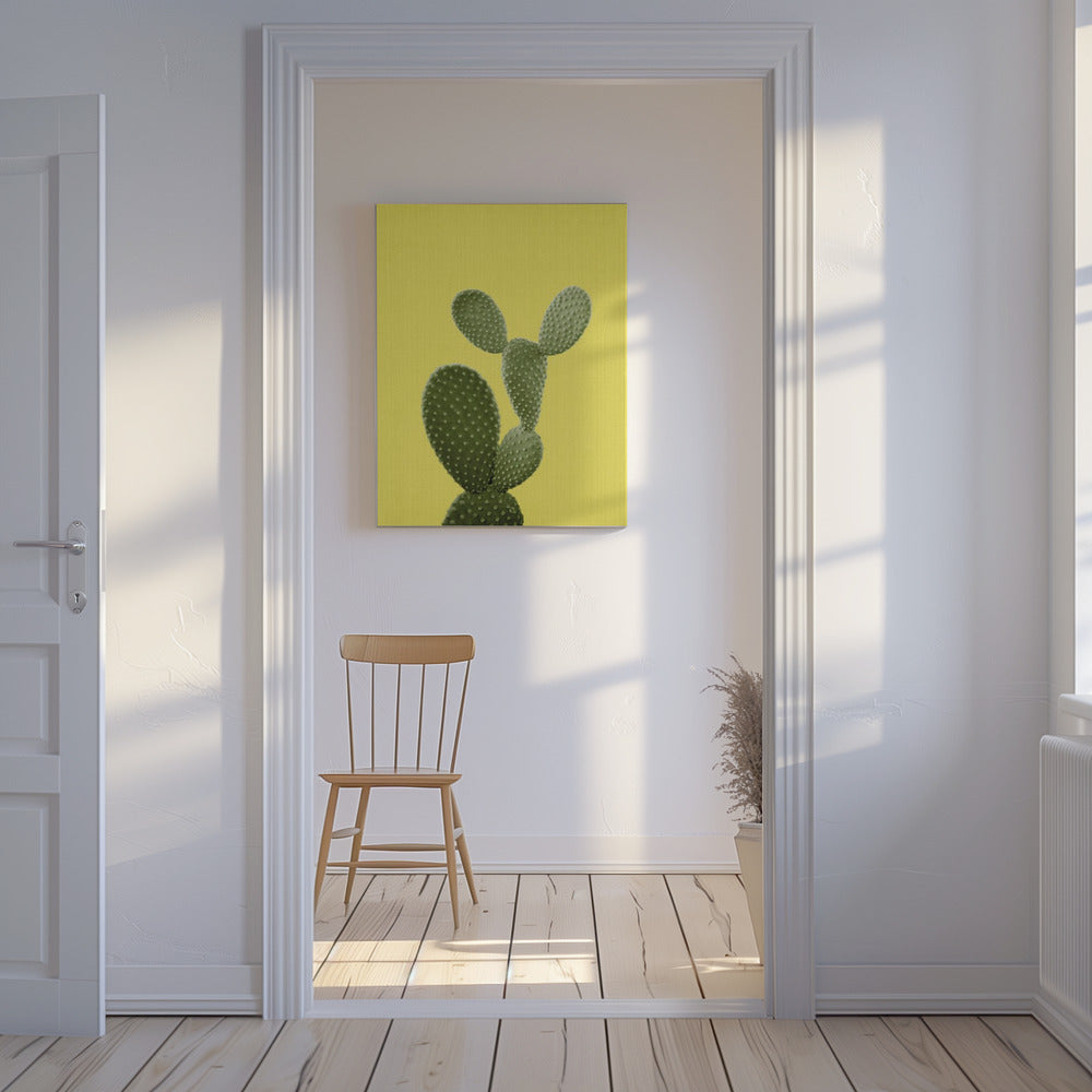 Gul kaktus | Canvas