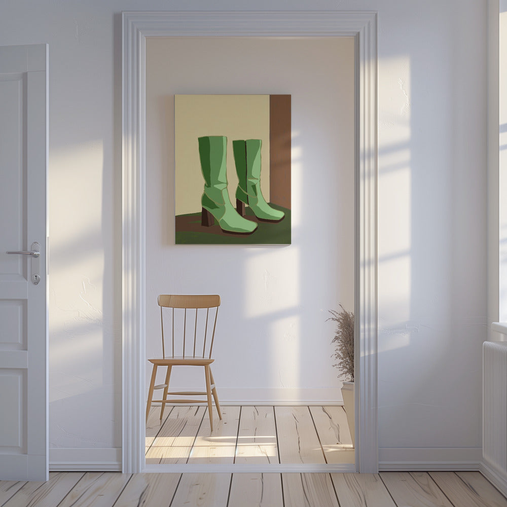 Grüne Stiefel | Leinwand-Bilder
