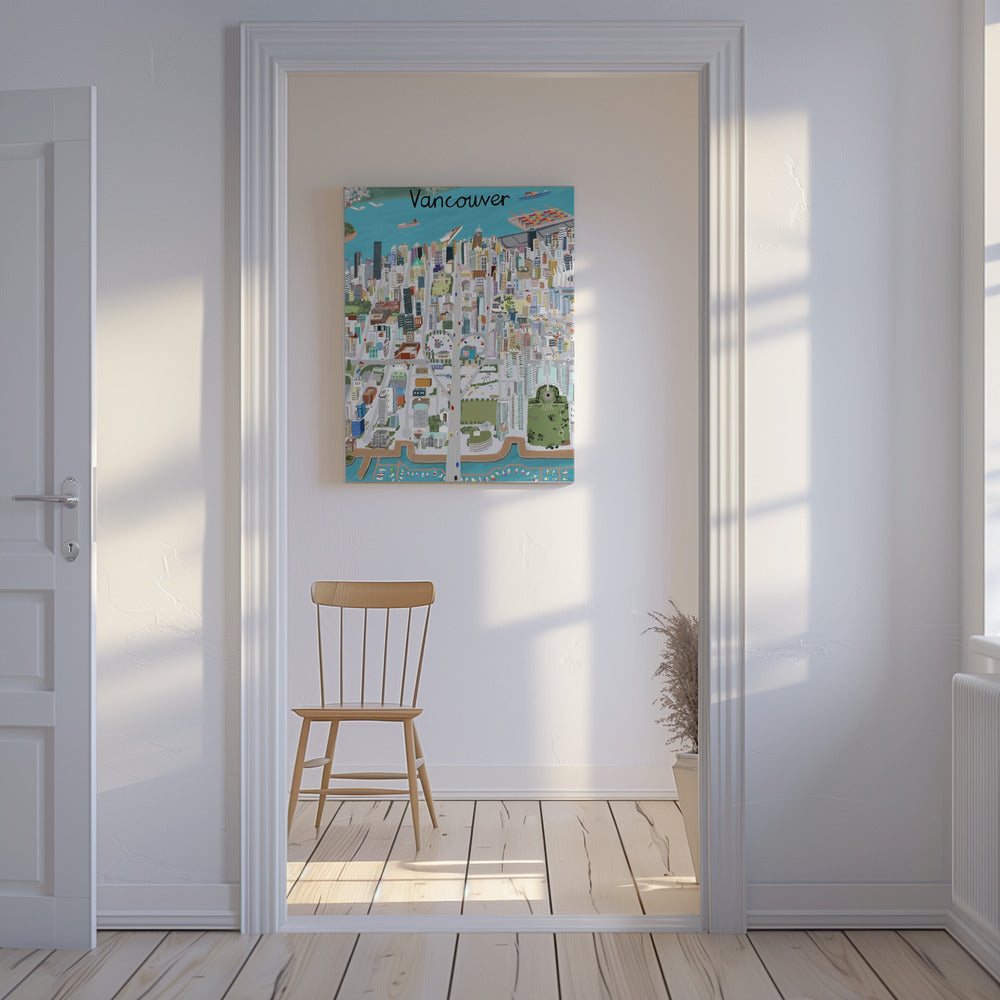 Utsikt över Vancouver City av konstnären Carla Daly | Canvas