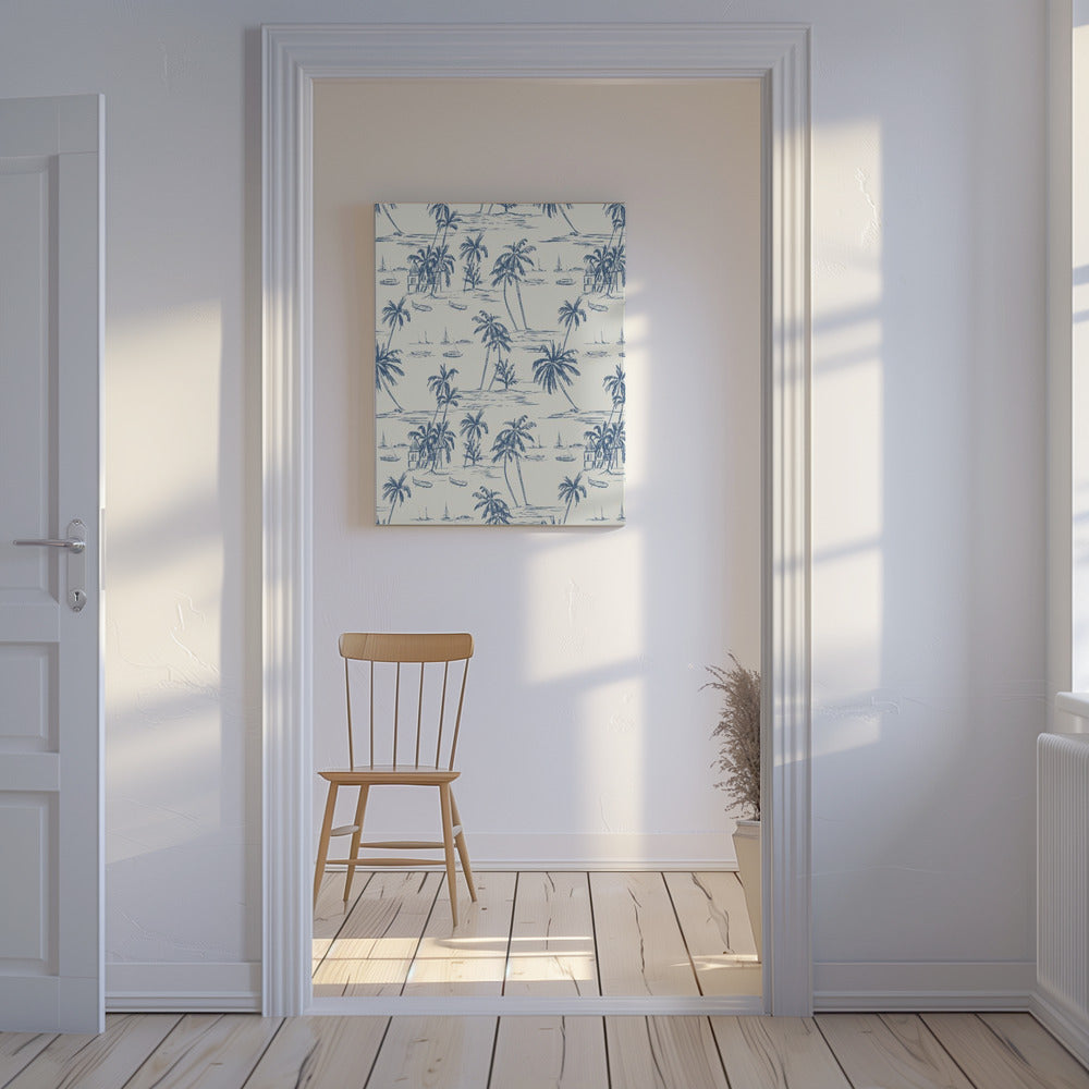 Motif Plage Bleue | Tableaux sur Toile