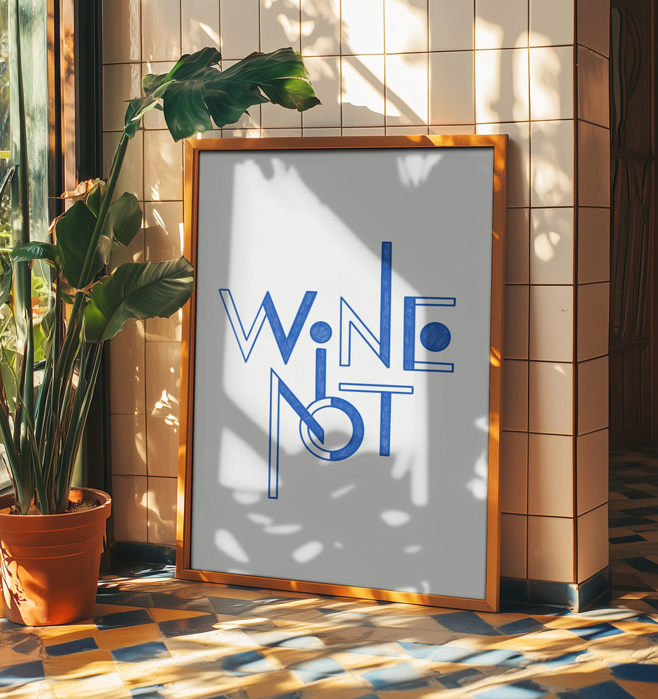 Vin Inte handritad text och citat | Poster