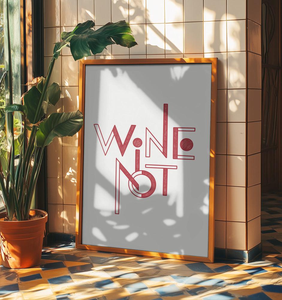 Vin Inte handritad text och citat | Poster