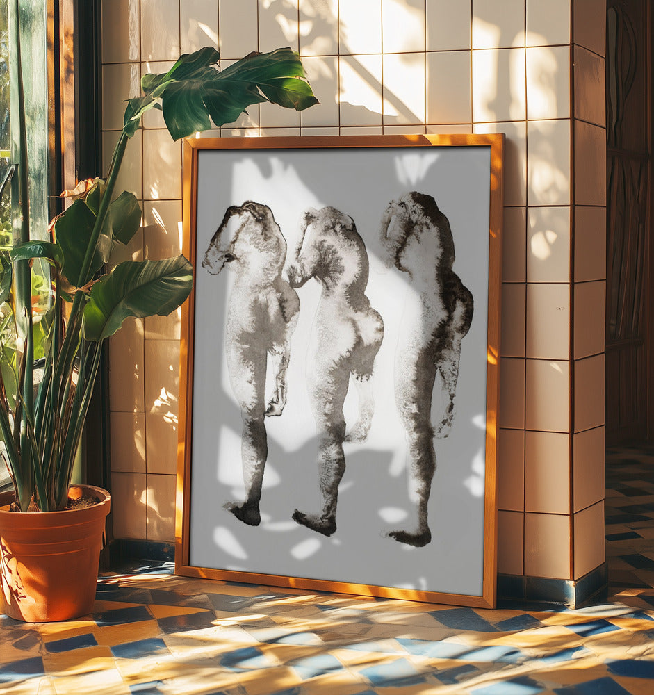 Figure Study 3x (nach Muybridge) | Poster