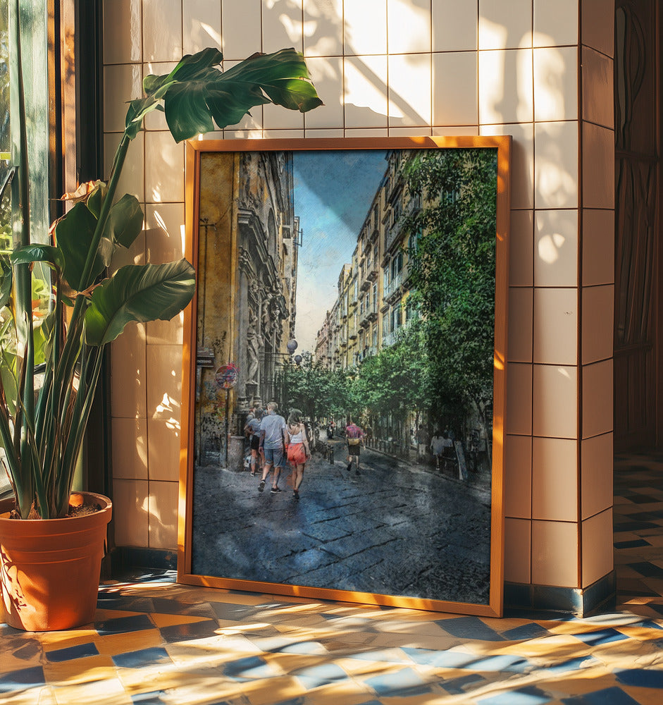 Naples City Watercolor Art Italy (5) | Poster