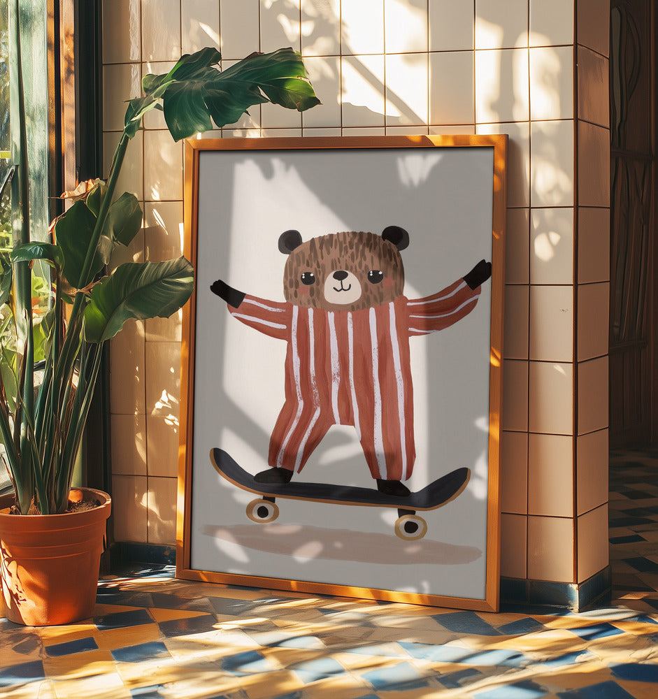 Skater Bear Joy | Poster