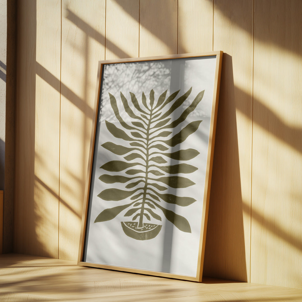 ne Hundrabladig växt #22 / Linoleumtryck | Poster