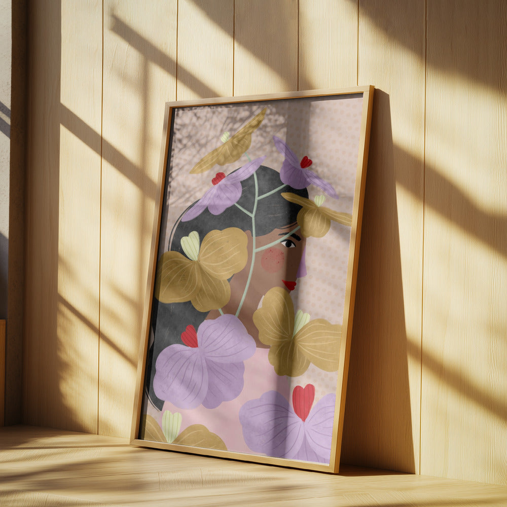 Hidden Behind Yellow Purple Flowers | Poster