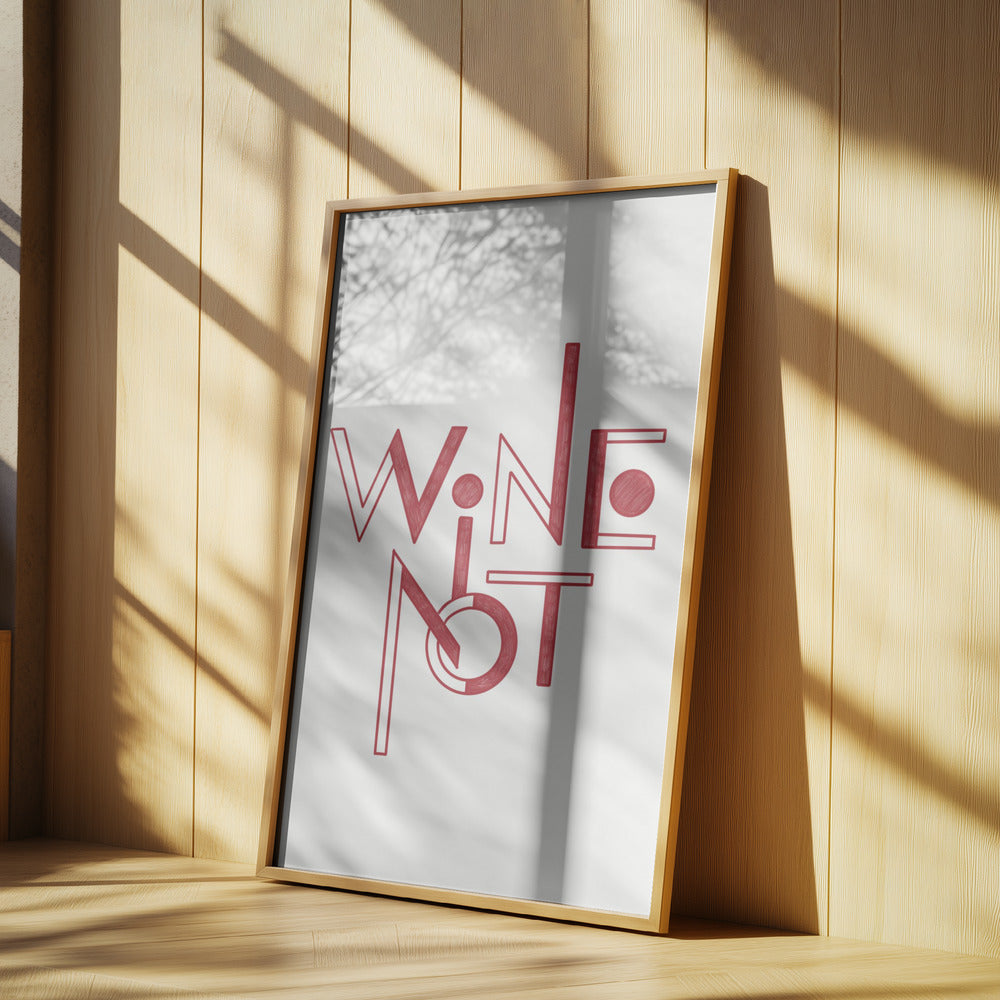 Vin Inte handritad text och citat | Poster