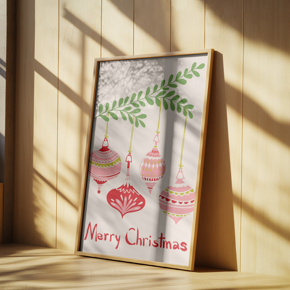 Cheerful little Christmas baubles | Poster