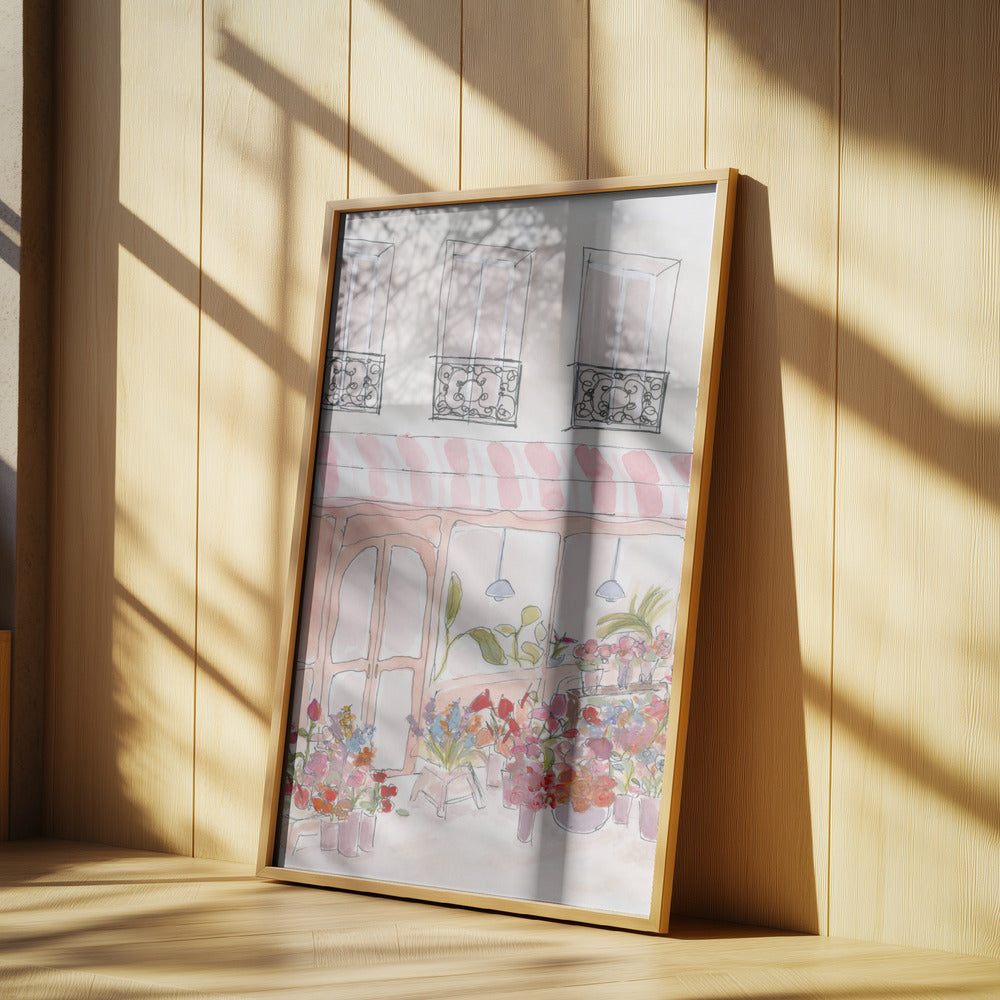 Rosa blomsteraffär | Poster