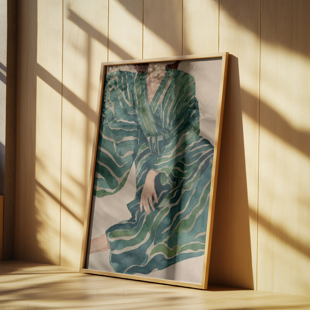 Grüner Kimono Flow | Poster