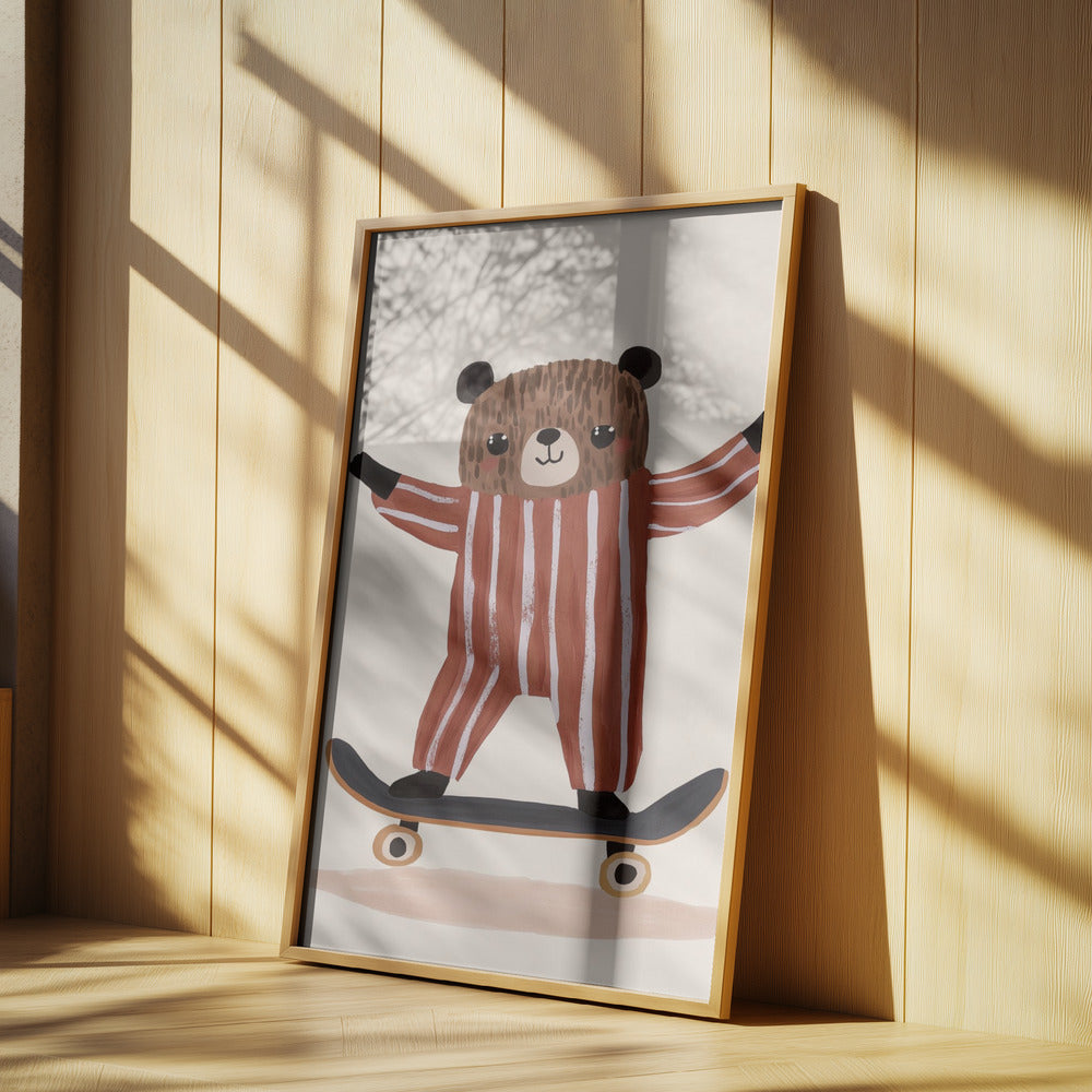 Skater Bear Joy | Poster
