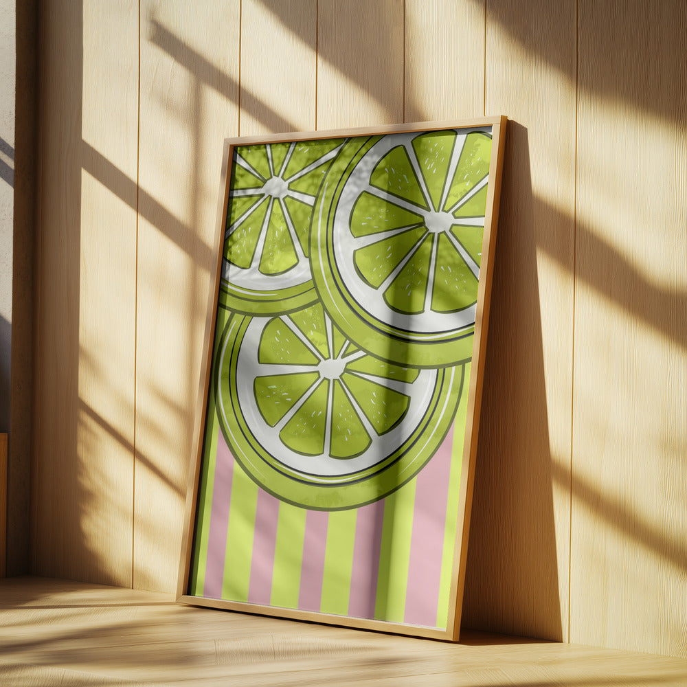 Lime På Pink | Plakater - Kunsttryk