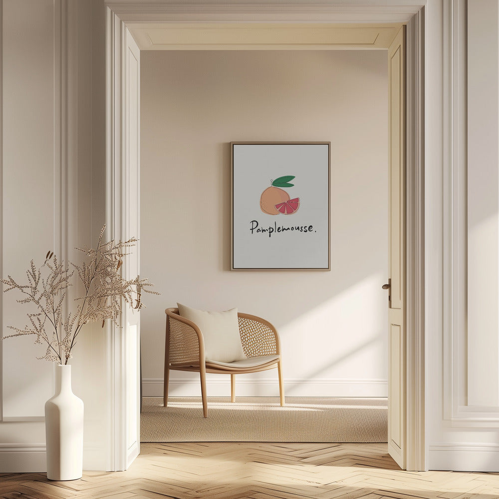 Modern French Fruits Collection "Grapefruit / Pamplemousse" | Poster