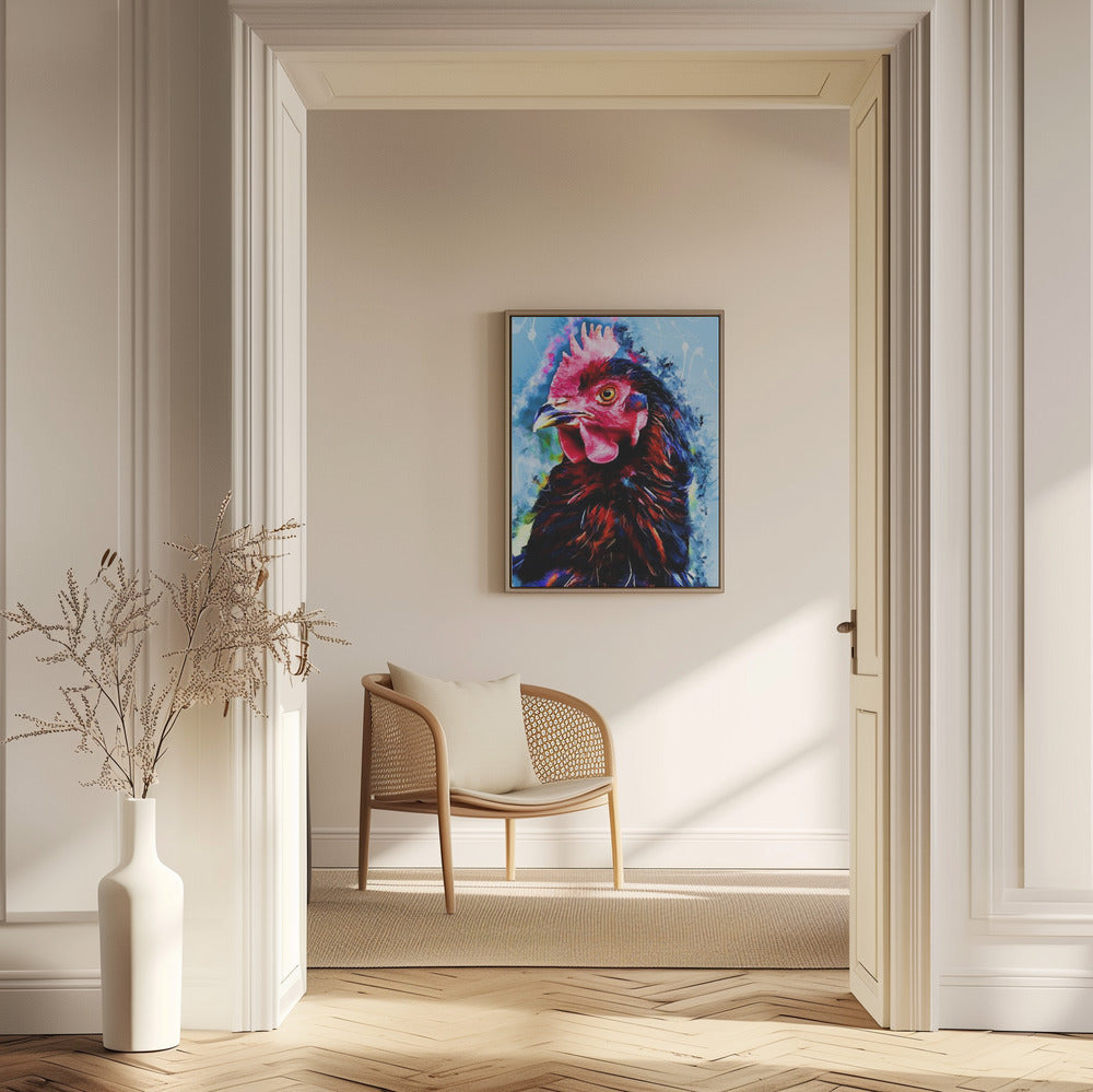 Animal Rooster Watercolor Animal Art | Poster