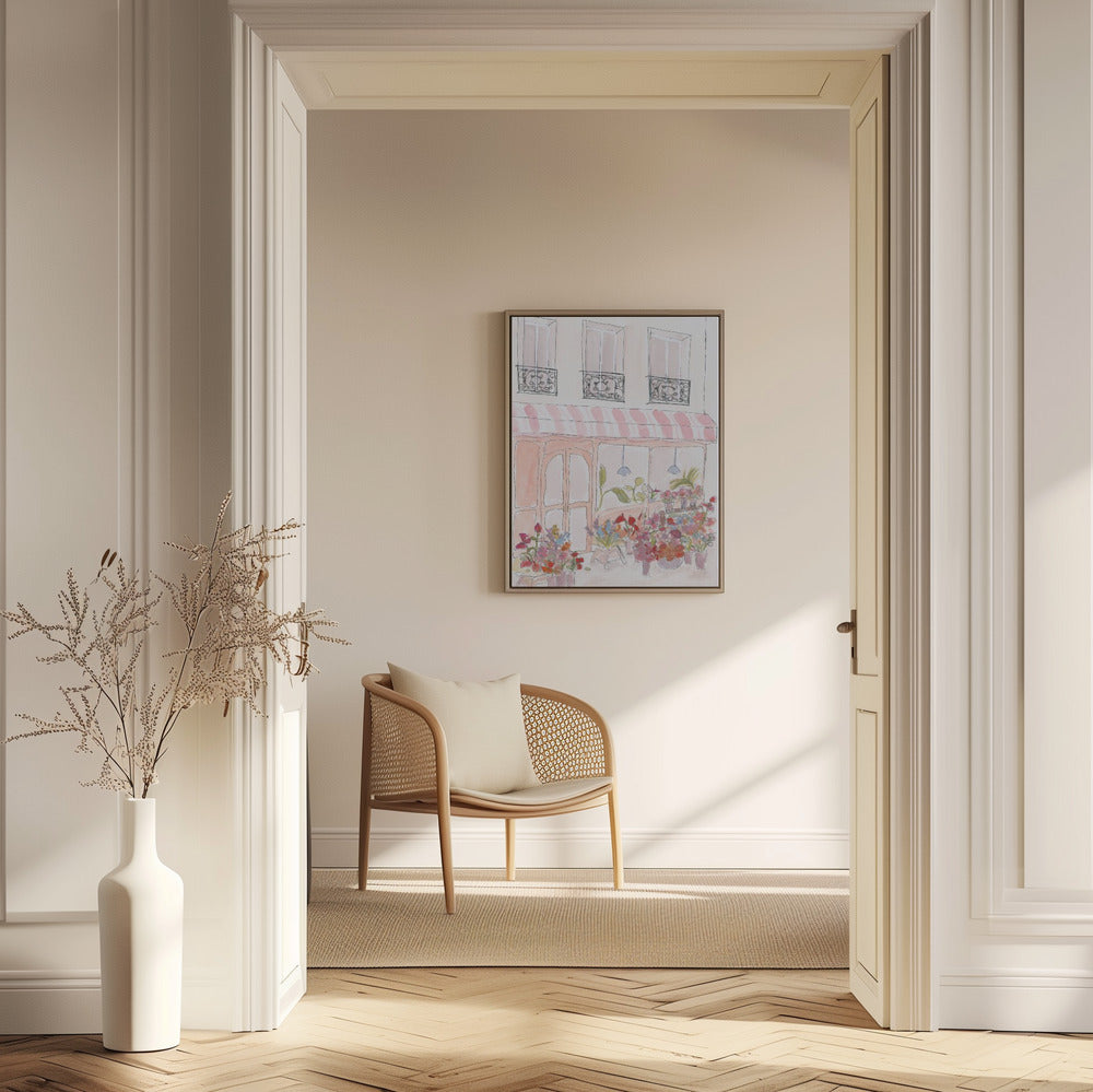 Rosa blomsteraffär | Poster