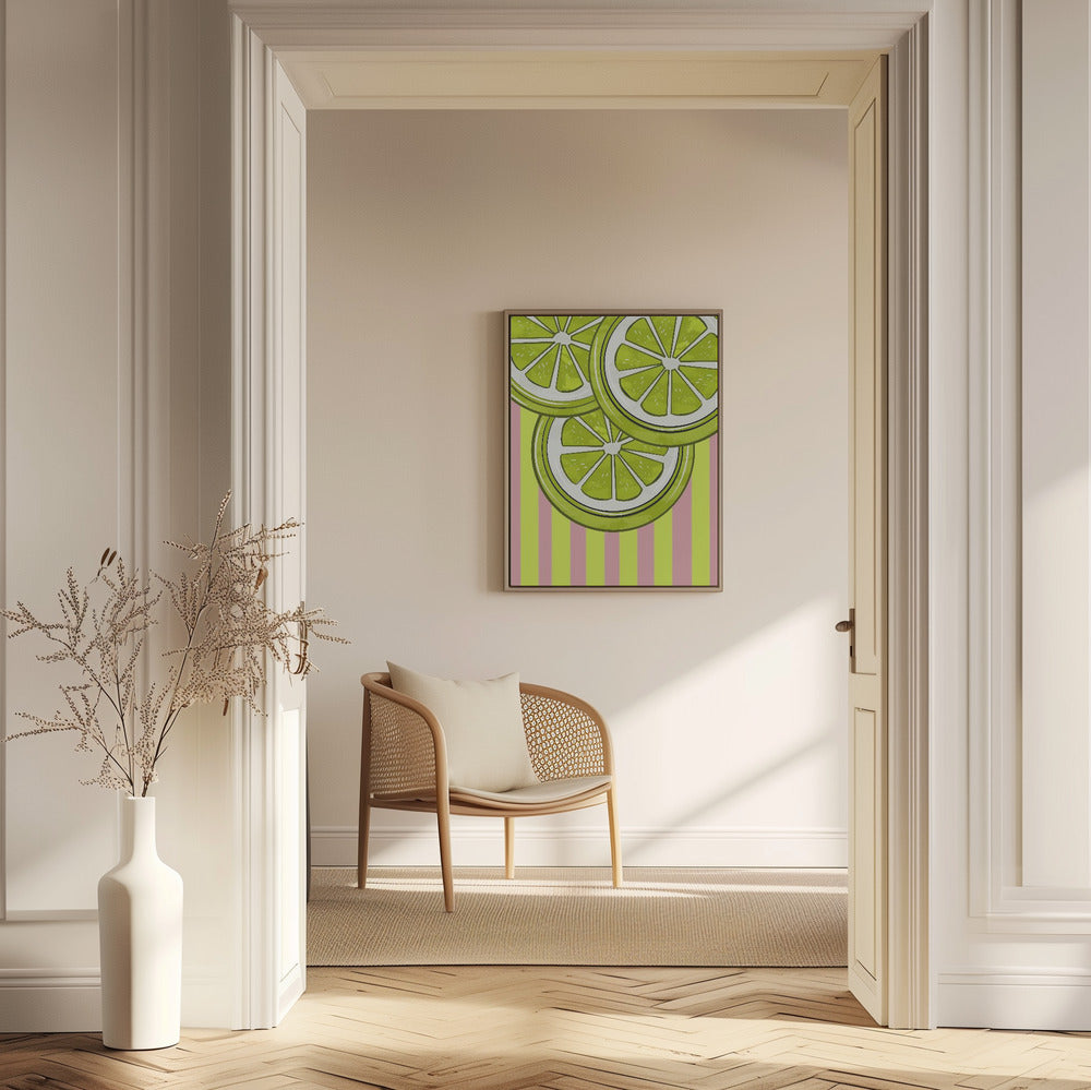 Lime På Pink | Plakater - Kunsttryk