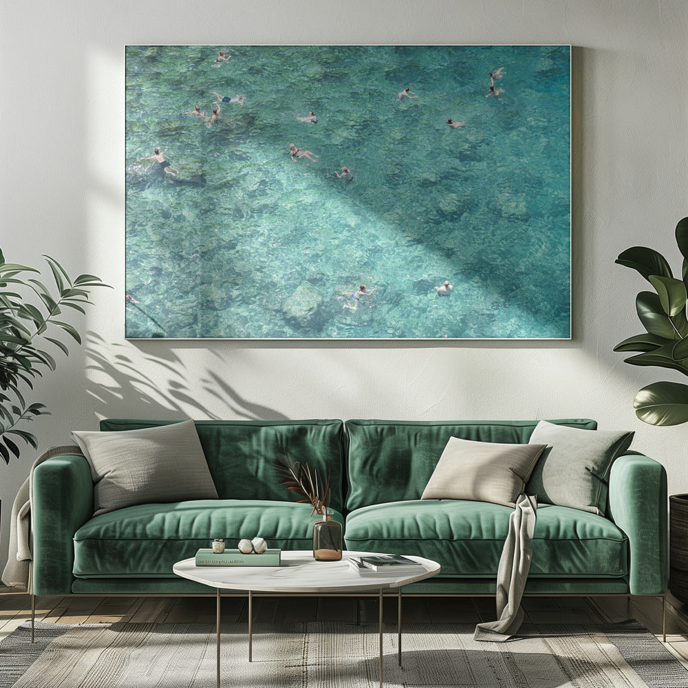 Swimming in the sea | Canvas