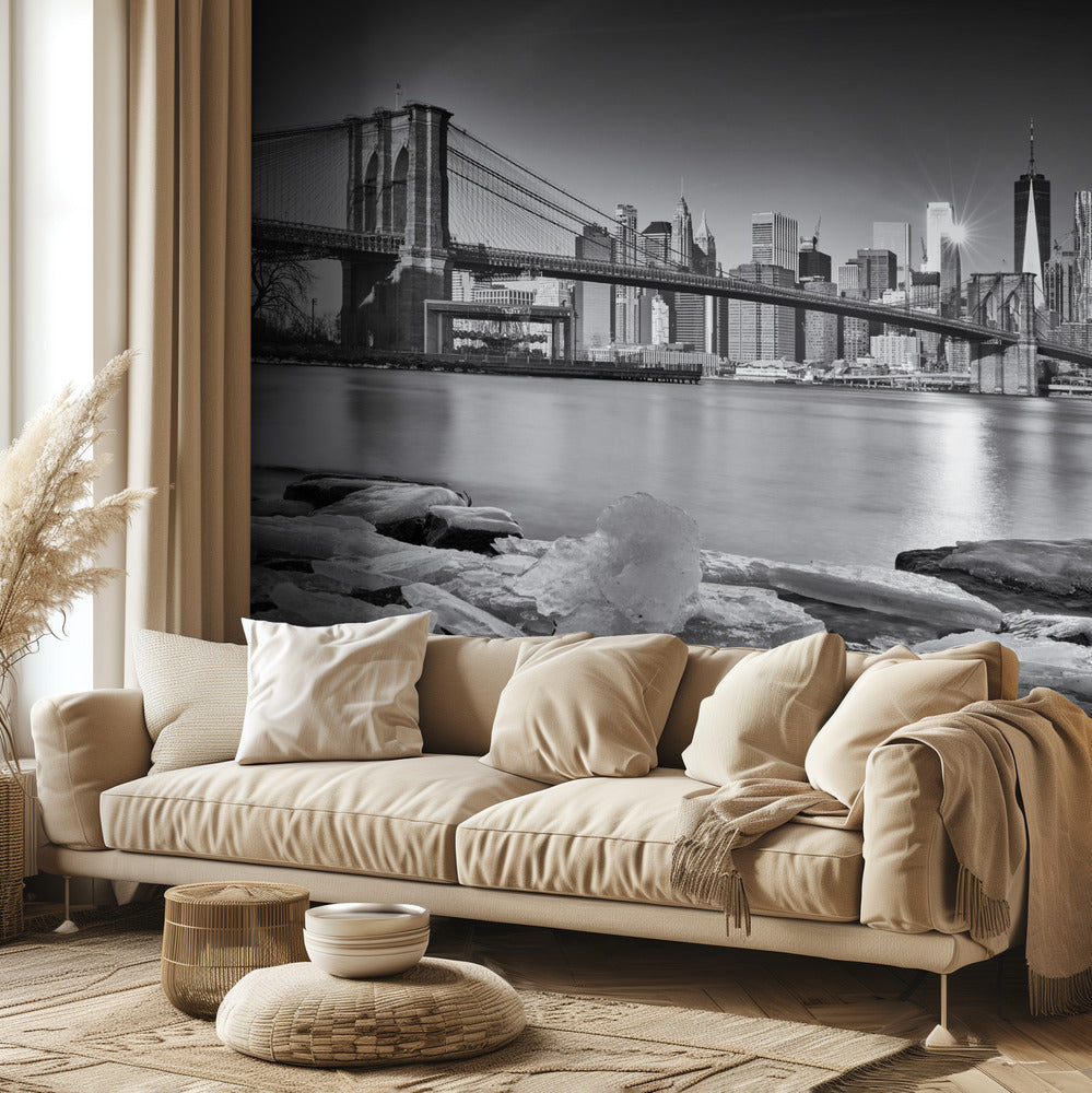 New York - Ponte di Brooklyn | Carta da Parati Fotografica