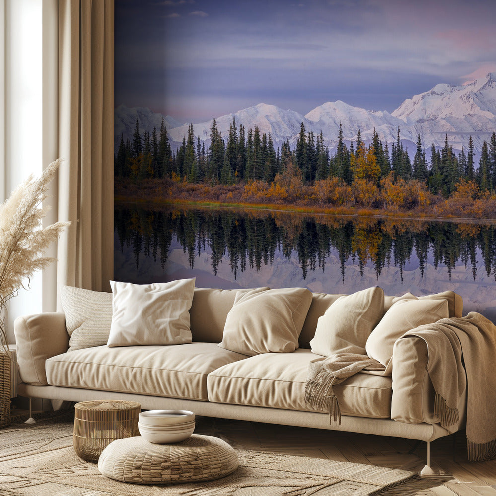 Reflexión sobre Denali | Papel Pintado Fotográfico
