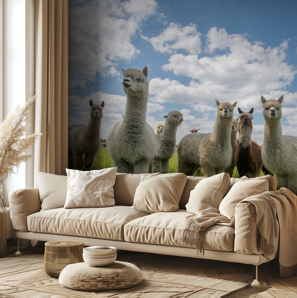 Mandate gli alpaca! | Carta da Parati Fotografica