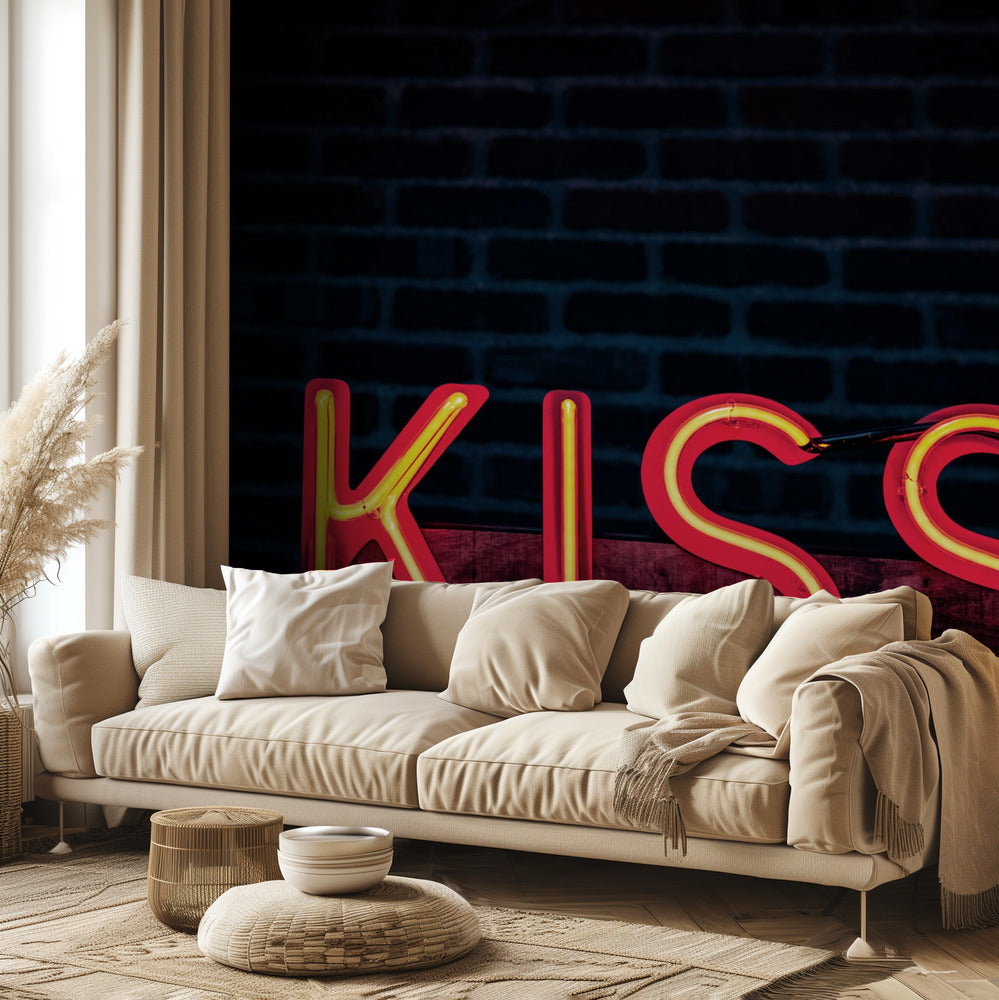 Kys i neon | Fototapeter