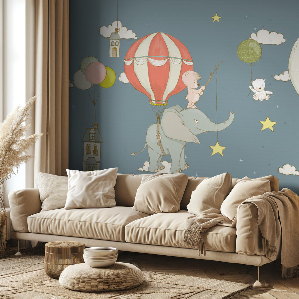Elephant Dream _Nocny błękit | Fototapeta